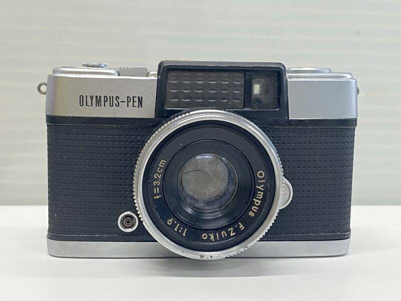 M-6187 【同梱不可】980円～ 中古品　OLYMPUS/オリンパス　コンパクト　フィルムカメラ　PEN-D　F.Zuiko　1：1.9　f=3.2ｍｍ　