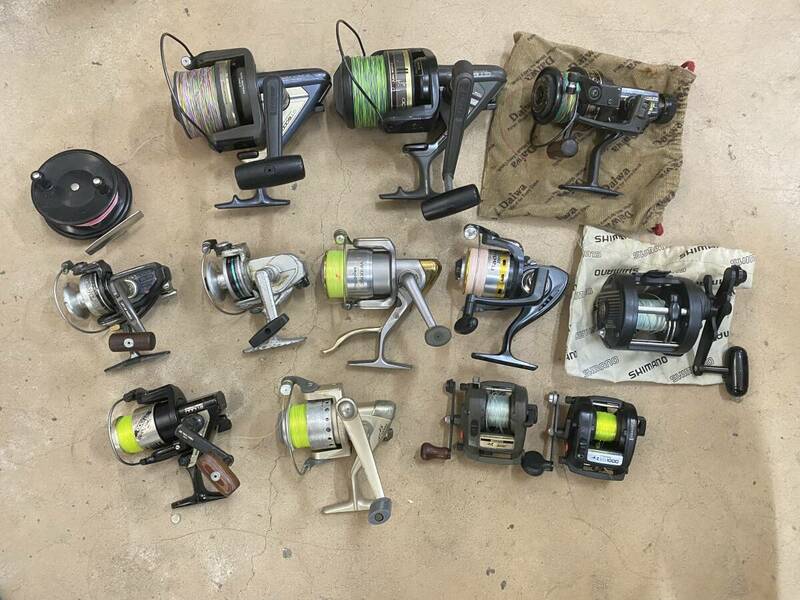 M-6232⑦ 【同梱不可】980円～ 現状品　釣具　リールまとめ　13点セット　SHIMANO　Daiwa　釣り　フィッシング　