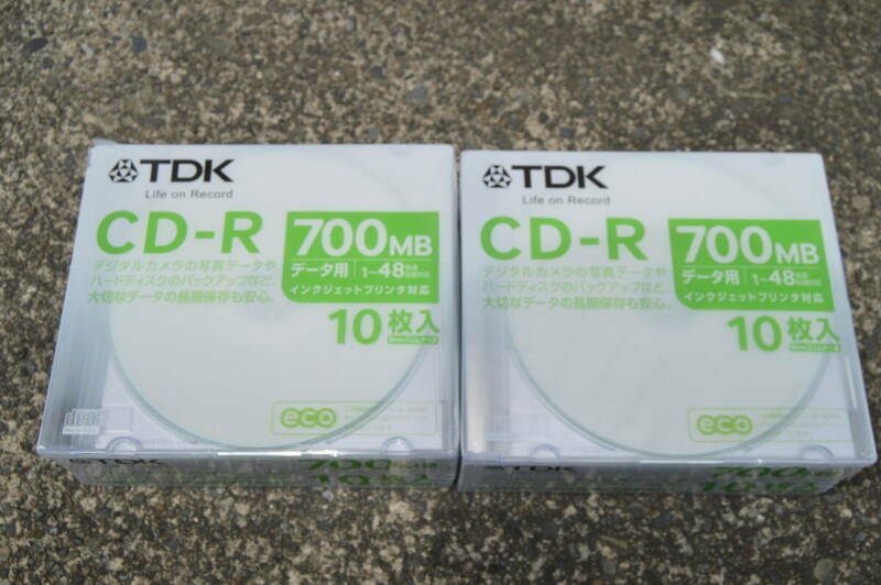 未使用品 TDK CD-R80PWDX10-ASK 700MB 2セット