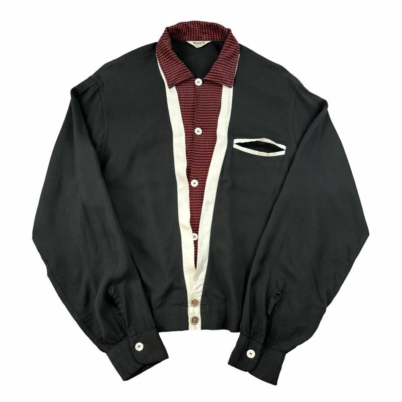 50s〜60s Dunhill Sportshirt Layered Rayon Open Collar Shirt 50年代 60年代 レーヨン レイヤードシャツ オープンカラーシャツ vintage