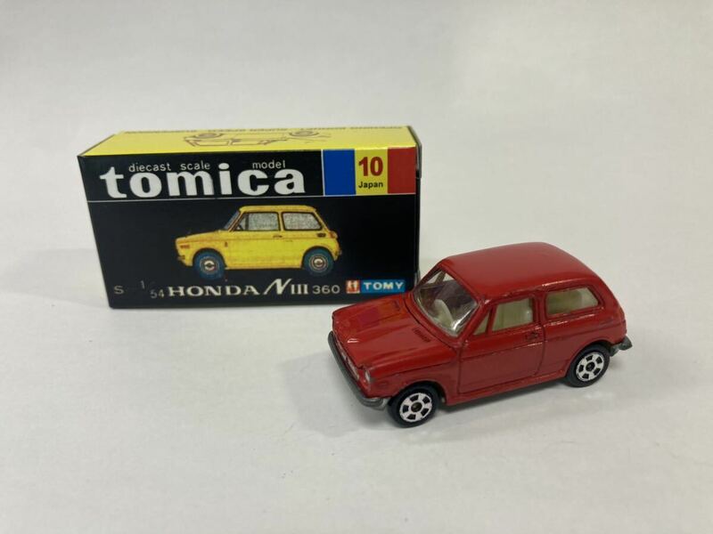 トミカ ミニカー　No10 ホンダ　N360（赤）白シート　香港製　おまけコピー 箱付き