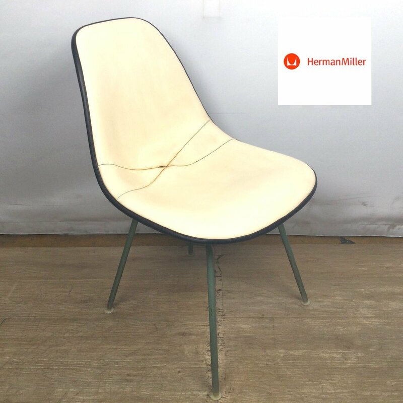 ★1205 Herman Miller ハーマンミラー DSX FRP サイドシェルチェア Hベース ナウガレザー チャールズレイ・イームズ　③