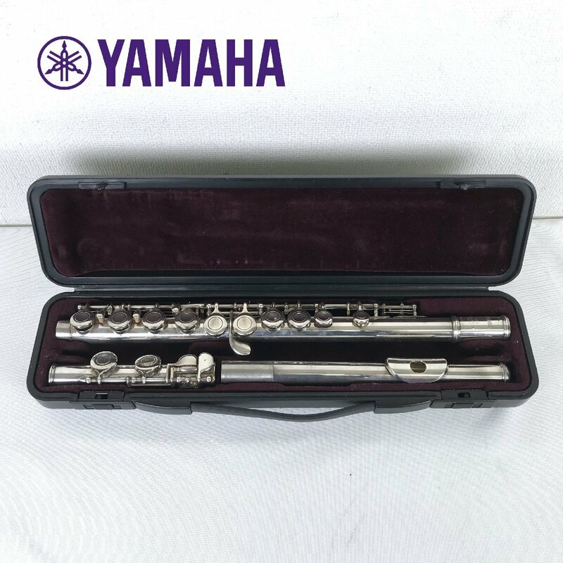 1205【ジャンク】 YAMAHA ヤマハ YFL-221 フルート 管楽器 ハードケース付き