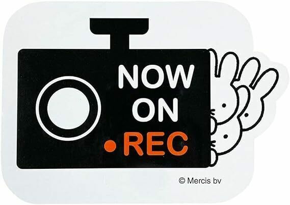 【 miffy ミッフィー 】マグネットカーサインNOW ON REC