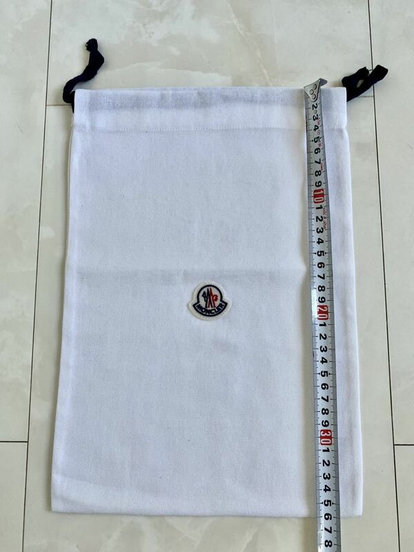 未使用 MONCLER 付属品 保存袋 布袋 巾着 1枚 布製 ロゴ ワッペン モンクレール 非売品