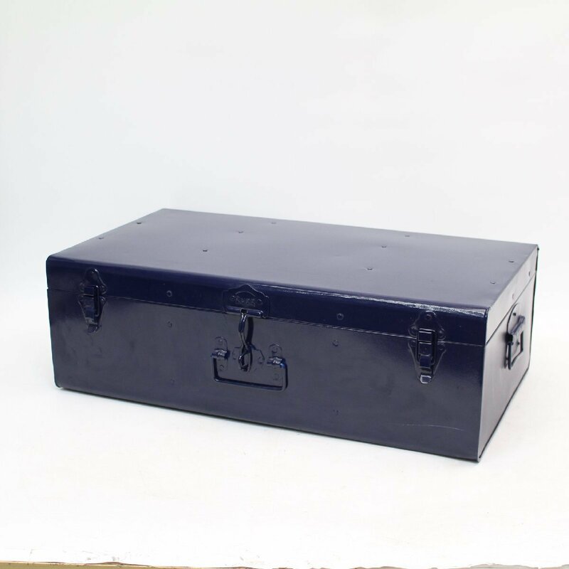 355)ジャーナルスタンダードファニチャー コンテナ ストレージボックス トランク ブルー 青 収納ボックス journal standard Furniture