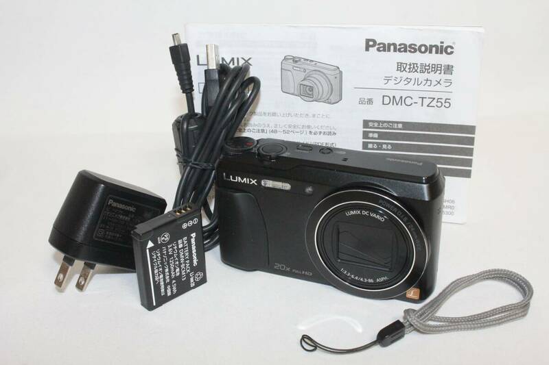 Panasonic パナソニック デジタルカメラ ルミックス TZ55 光学20倍 ブラック DMC-TZ55-K (500-013)