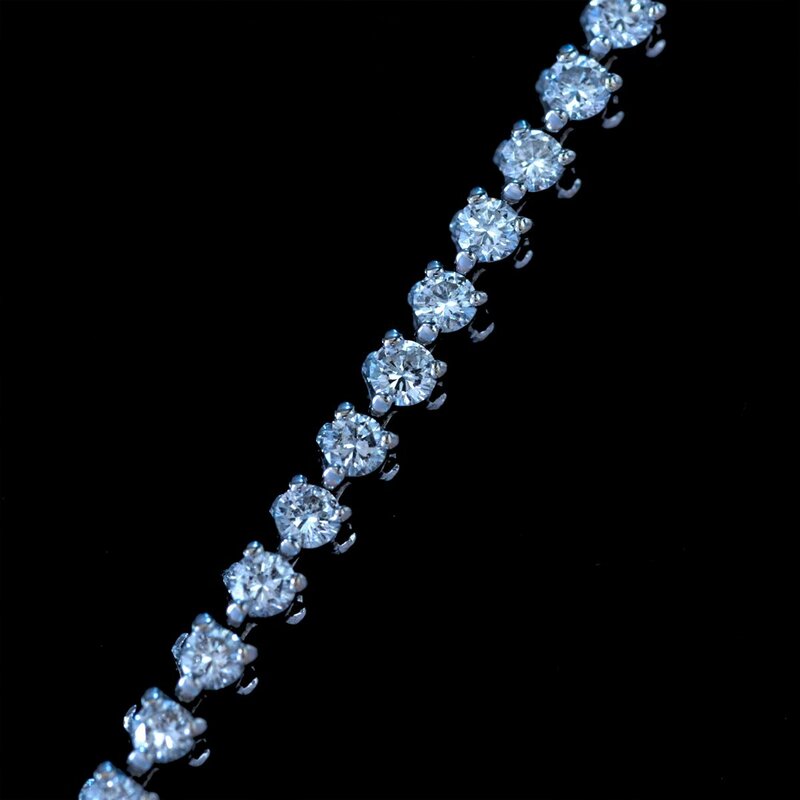 F3822【TASAKI】タサキ 天然絶品ダイヤモンド１．５０ct 最高級18金WG無垢セレブリティブレスレット