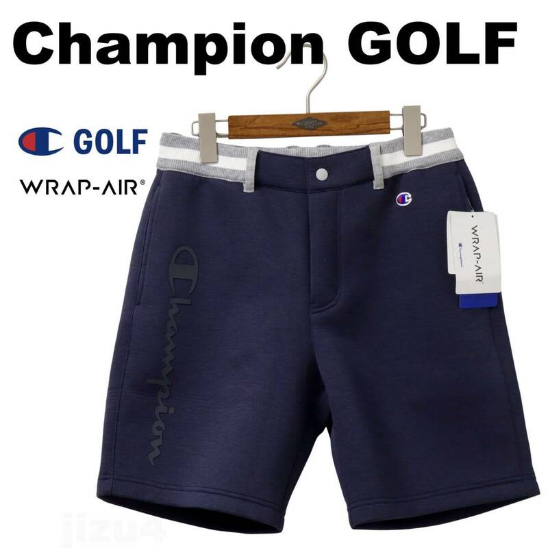 ■【M】定価10,450円 チャンピオン ゴルフ Wrap-Air スウェット ショートパンツ紺■