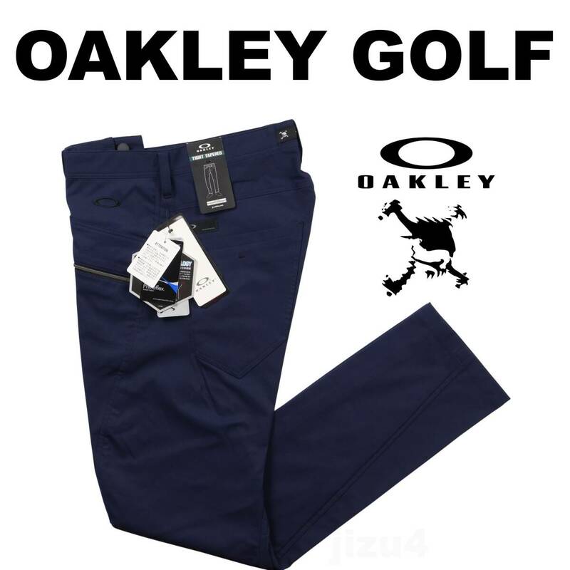 ■【87】春夏 定価14,300円 OAKLEY オークリー GOLF スカル ORIGIN 3D TAPERED パンツ紺■