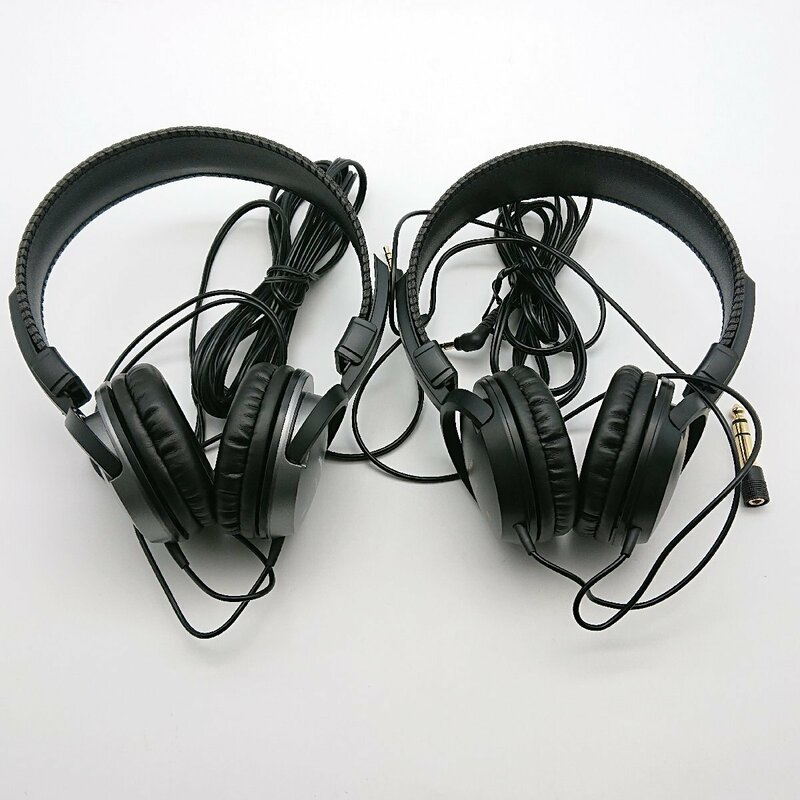 3300# 【ヘッドホン2個セット】 オーディオテクニカ/audiotechnica 有線ヘッドホン ATH-250AV ATH-EP100 3.5mm接続 ブラック