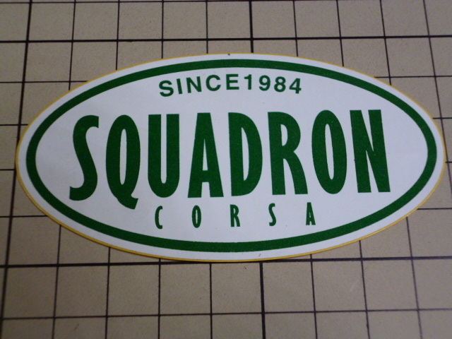 SINCE 1984 SQUADRON CORSA ステッカー 当時物 です(88×46mm)