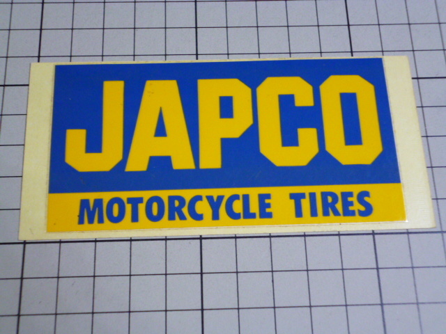 正規品 JAPCO MOTORCYCLE TIRES ステッカー 当時物 です(104×54mm)