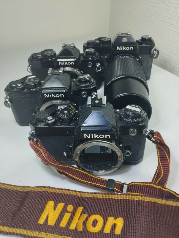 【リサイクル】 Nikon FE NIKON EL2 フィルム一眼レフカメラ まとめてジャンク品 NIKKOR レンズ ニコン　1円スタート売り切り昭和レトロ