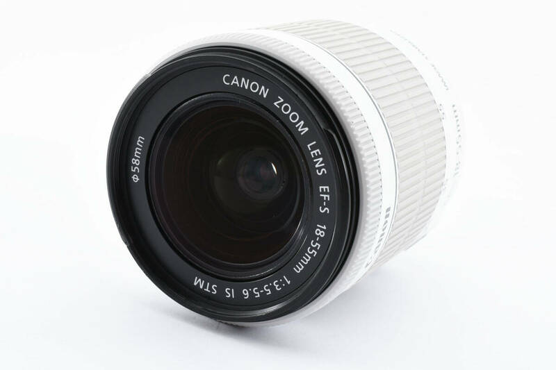 ★美品★キャノン Canon EF-S 18-55mm f3.5-5.6 IS STM ホワイト★ L440 #580