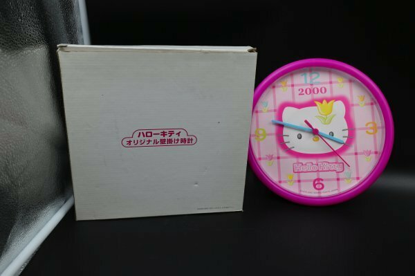 Hello Kitty/ ハローキティー　オリジナル掛け時計　箱付き　壁掛け時計 　ステップ式　動作確認済　