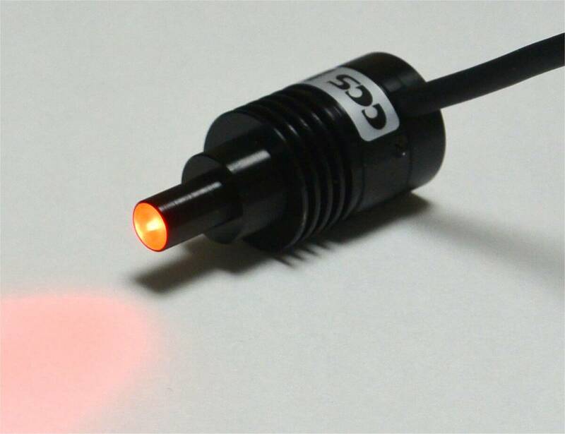 ★ CCS　LEDスポット照明　HLV2-22RD　赤色　テレセントリック・レンズ用に　先端径Φ8mm　24V　1.4W　美品　動作確認　（送料230円～）