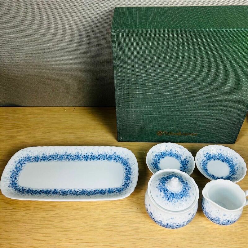 ★ Takashimaya HOYA 食器 5点 まとめ 菓子皿 長皿 ソーサー 小皿 取り皿 カップ シュガーポット