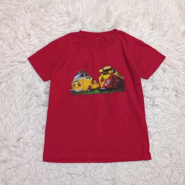 【送料無料】ノーブランド　半袖　Tシャツ　100－110㎝ぐらい　車　赤　キッズ　子供服