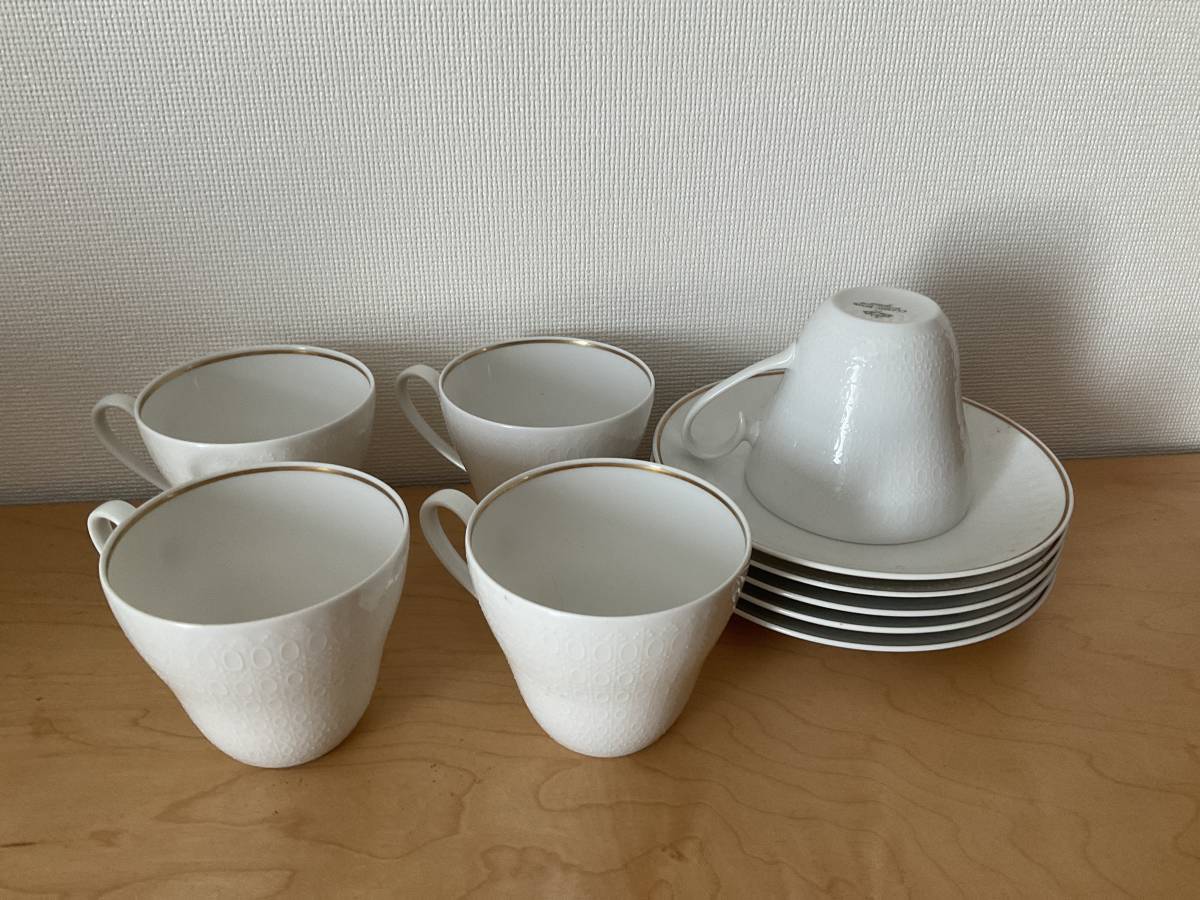 未使用　ローゼンタール　クラシックローズ　コーヒーカップ5客セット　ドイツ製