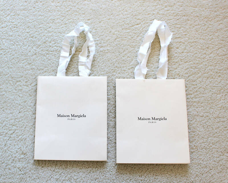 ★メゾンマルジェラ　maison margiela ショッパー　紙袋　ショップ袋 　Sサイズ　2枚　　　