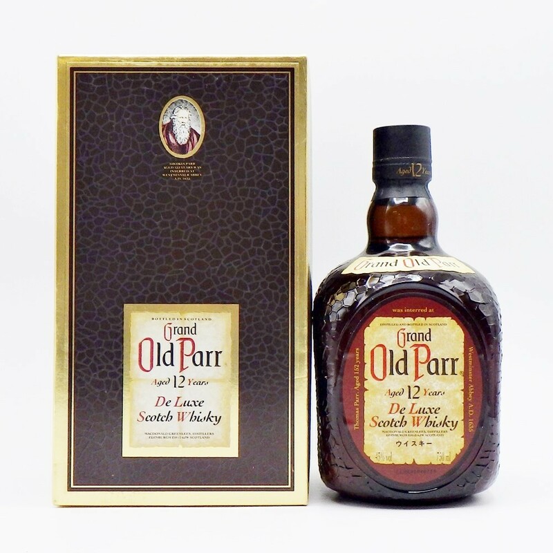 C24-870【ウイスキー】Grand Old Parr グランド オールドパー 12年 デラックス 750ml 43% ブレンデッド スコッチウイスキー 洋酒 箱付き