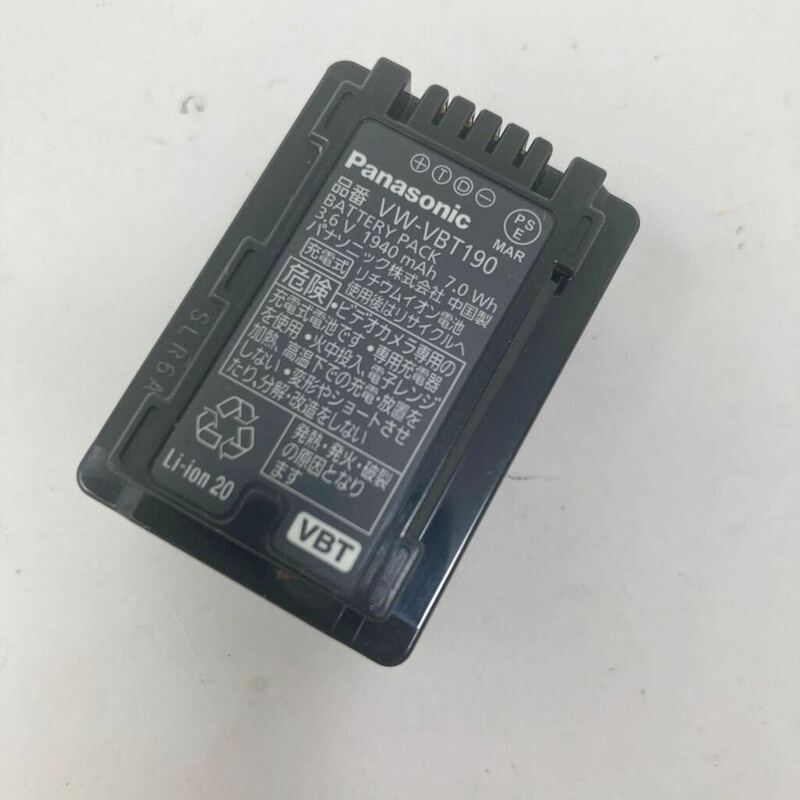 中古 Panasonic 純正 バッテリー VW-VBT190 パナソニック 電池 10050902
