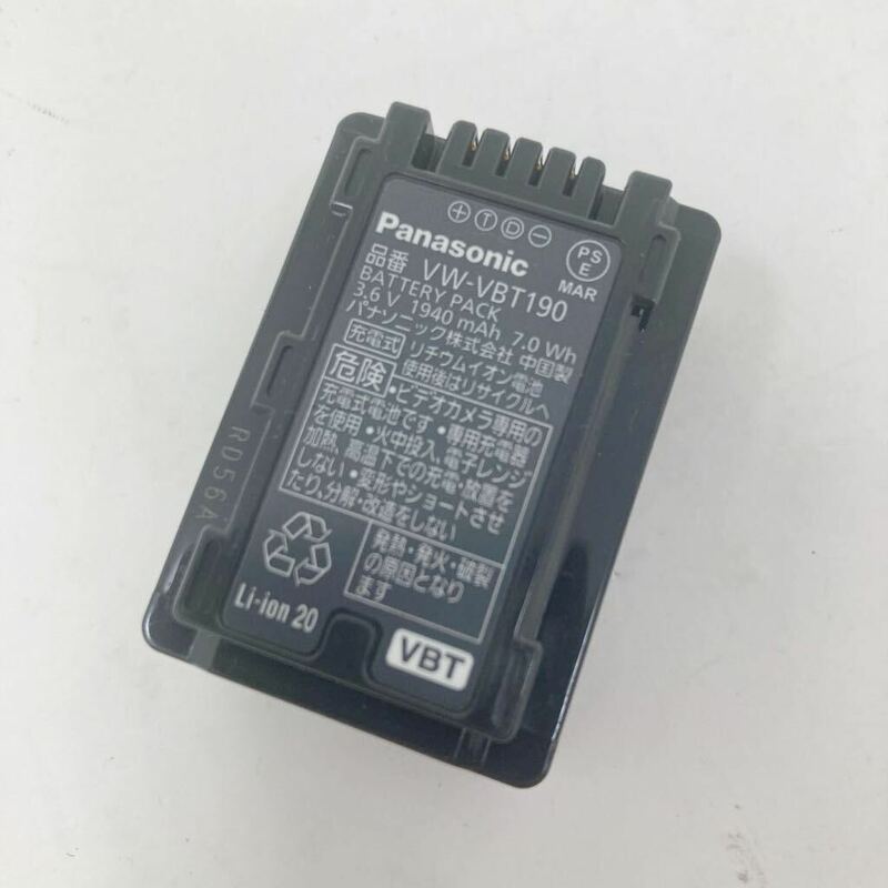 中古Panasonic 純正 バッテリー VW-VBT190 パナソニック 電池 10050904