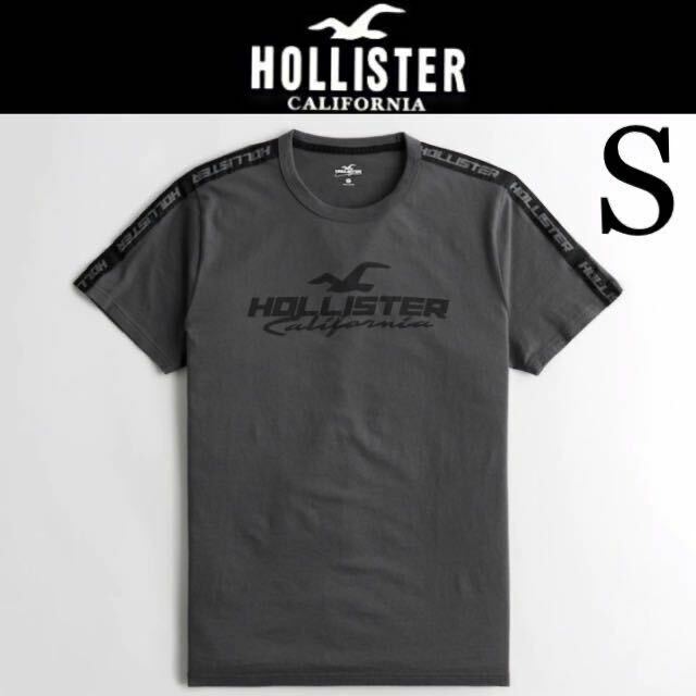 新品タグ付き☆HOLLISTER 肩ロゴテープ半袖Tシャツ S ホリスター