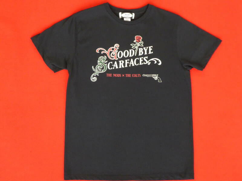 THE MODS(ザ モッズ)×THE COLTS(ザ コルツ)GOOD-BYE SCARFACES/Ｔシャツ(黒)コラボ/2018TOUR/森山達也/北里晃一/苣木寛之/岩川浩二/グッズ