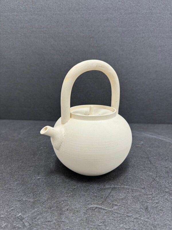△煎茶道具 白泥 ボーフラ 素焼 茶道具 (KS5-144)