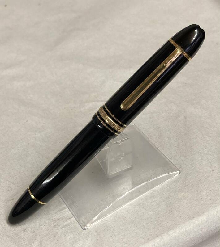 １円スタート！【名品】MONTBLANC（モンブラン） 万年筆 マイスターシュテュック No.149 極太軸ブラック高級筆記具