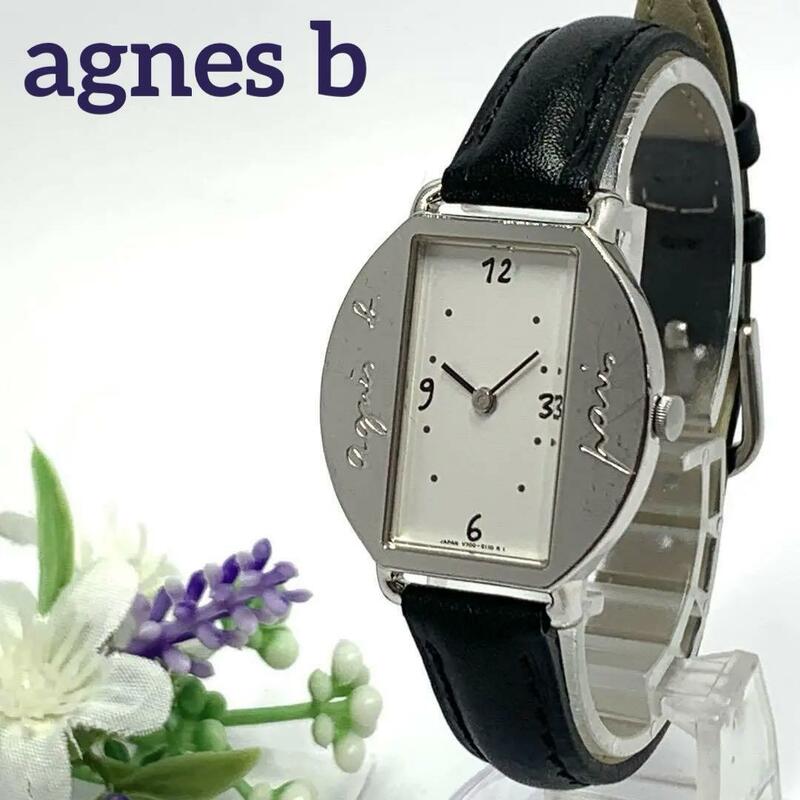382 agnes b アニエスベー レディース 腕時計 2針 シルバー クオーツ式 新品電池交換済 人気 希少