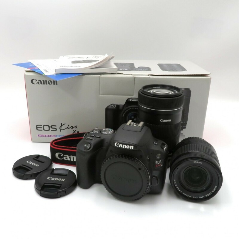 1円〜 Canon キヤノン EOS KISS X9 一眼レフデジタルカメラ レンズ2点 箱付 動作確認済 現状品 y191-2685234【Y商品】