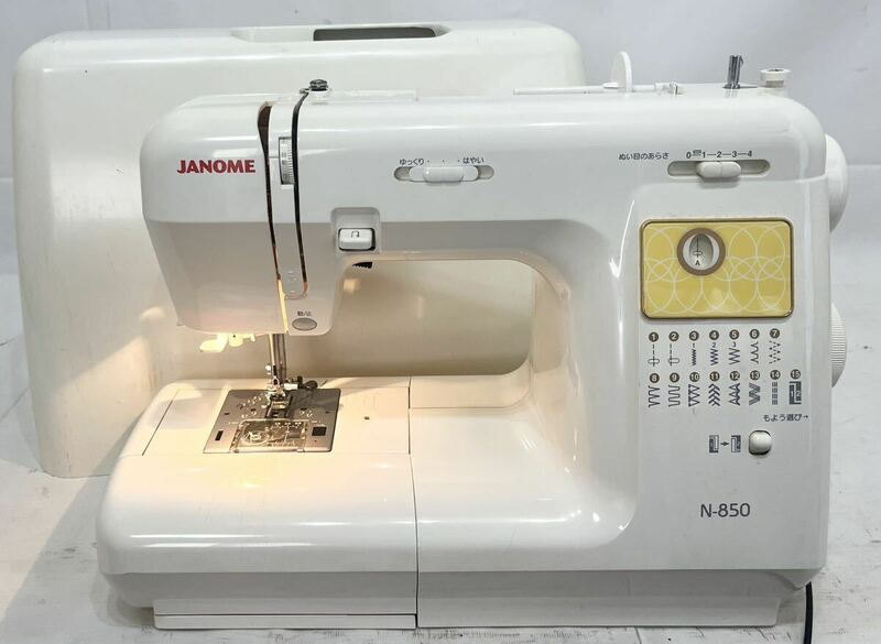 通電OK ジャノメ JANOME N-850 MODEL 751型 ミシン 本体 カバー付 手工芸 ハンドクラフト 裁縫 動作未確認