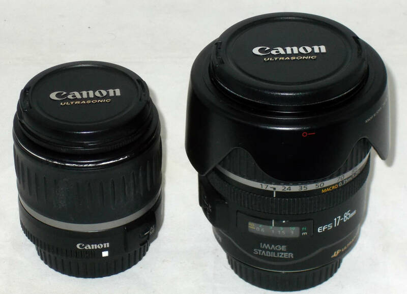 特価　Canon カメラレンズ　2本　EFS17-85　1.4～5.6　EFS18-55　3.5～5.6　ジャンク扱