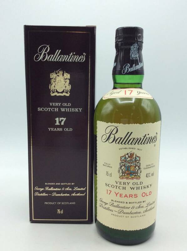EE49♪＜未開栓＞Ballantine's バランタイン 17年 VERY OLD ベリーオールド SCOTCH スコッチ ウイスキー 750ml 43％ 箱付き 洋酒 古酒♪