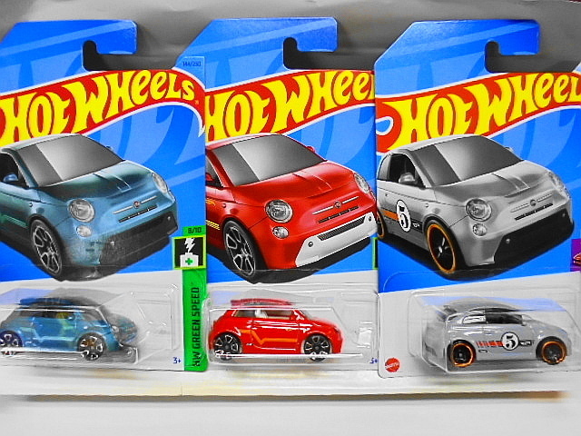 Hotwheels フィアット 500e ホットウィール ミニカー 3台セット