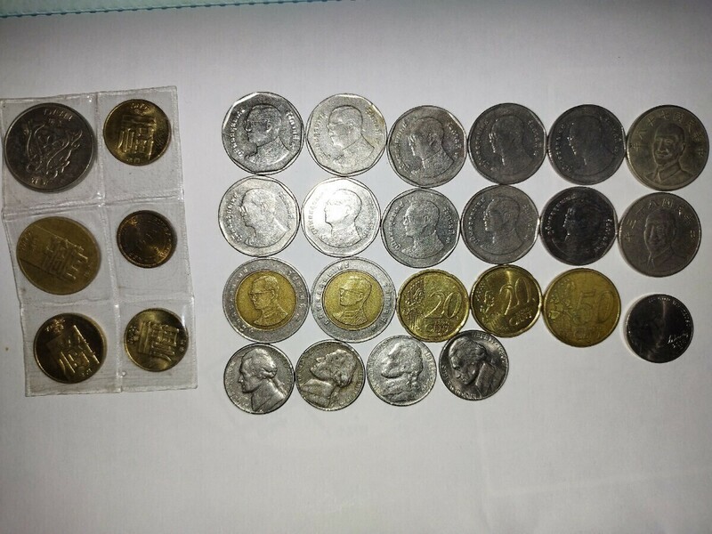 マカオ 中国 ユーロ アメリカ タイ 硬貨 コイン 28枚 