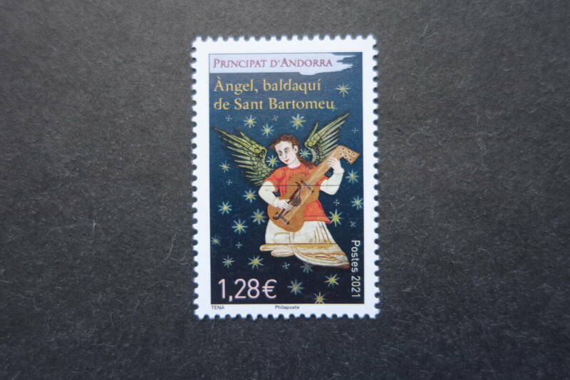 外国切手：アンドラ（フランス）切手 「クリスマス」1種完 未使用