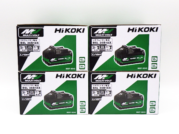 【未使用品】HiKOKI ハイコーキ BSL36B18X リチウムイオン電池 マルチボルトバッテリー 4個セット 36V/18V 日立 工具