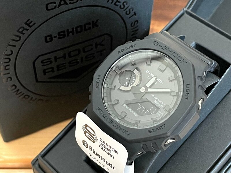 ■ 未使用 G-SHOCK Gショック GA-B2100-1A1 タフソーラー ブラック ラバーバンド 腕時計 ★