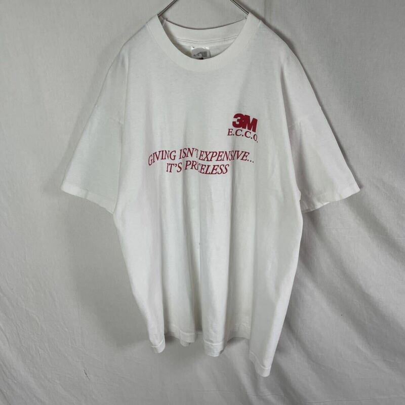90's フルーツオブザルーム　半袖プリントTシャツ　古着　XLサイズ　ホワイト　ヴィンテージ 