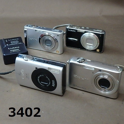 FK-3402◆デジタルカメラまとめ売り　IXY 910is/EXILIM/LUMIX/現状・ジャンク扱い　20240508