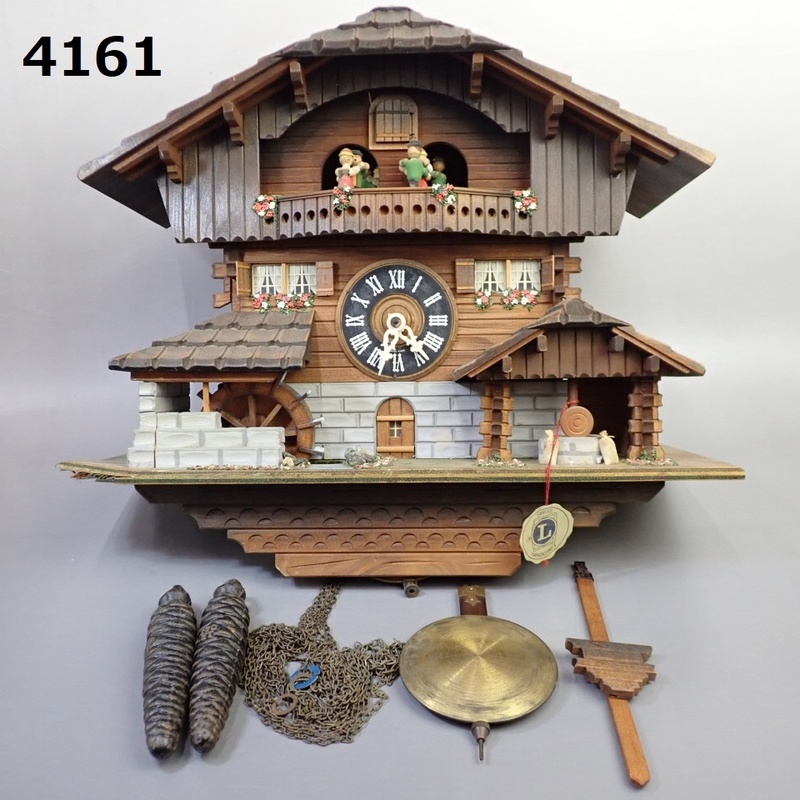 ■FK-4161◆スイス製　アンティークからくり時計　現状品　同梱不可　20240529