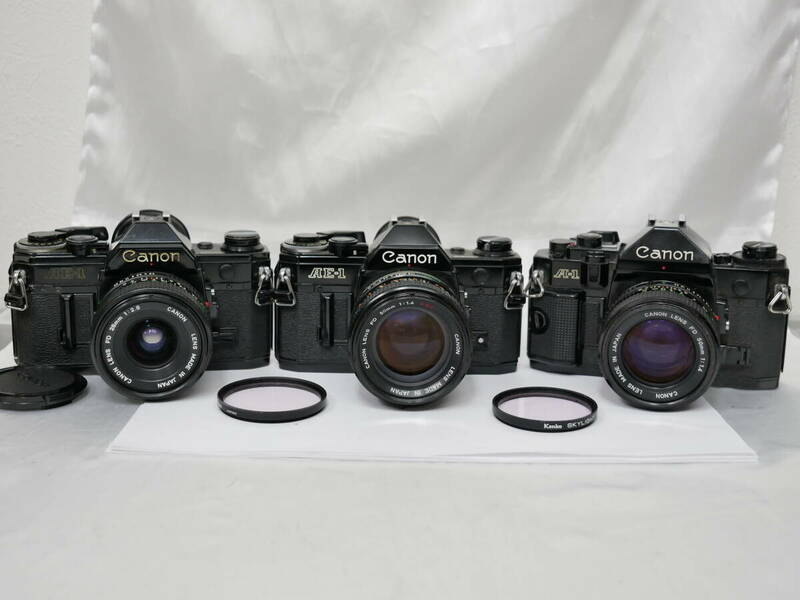 #3057 Canon AE-1 A-1 FD 50mm F1.4 28mm F2.8 キャノン 一眼レフフィルムカメラ