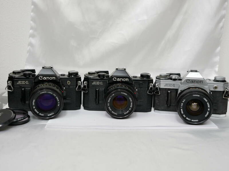 #3056 Canon AE-1 50mm F1.4 F1.8 28mm F2.8 キャノン 一眼レフフィルムカメラ