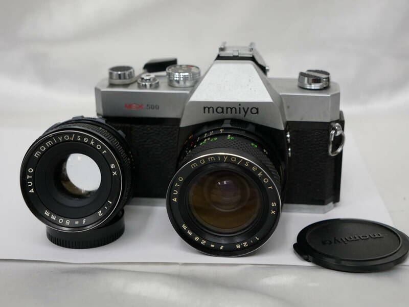 #3349 Mamiya MSX500 SEKOR SX 28mm F2.8 50mm F2 auto マミヤ 一眼レフフィルムカメラ
