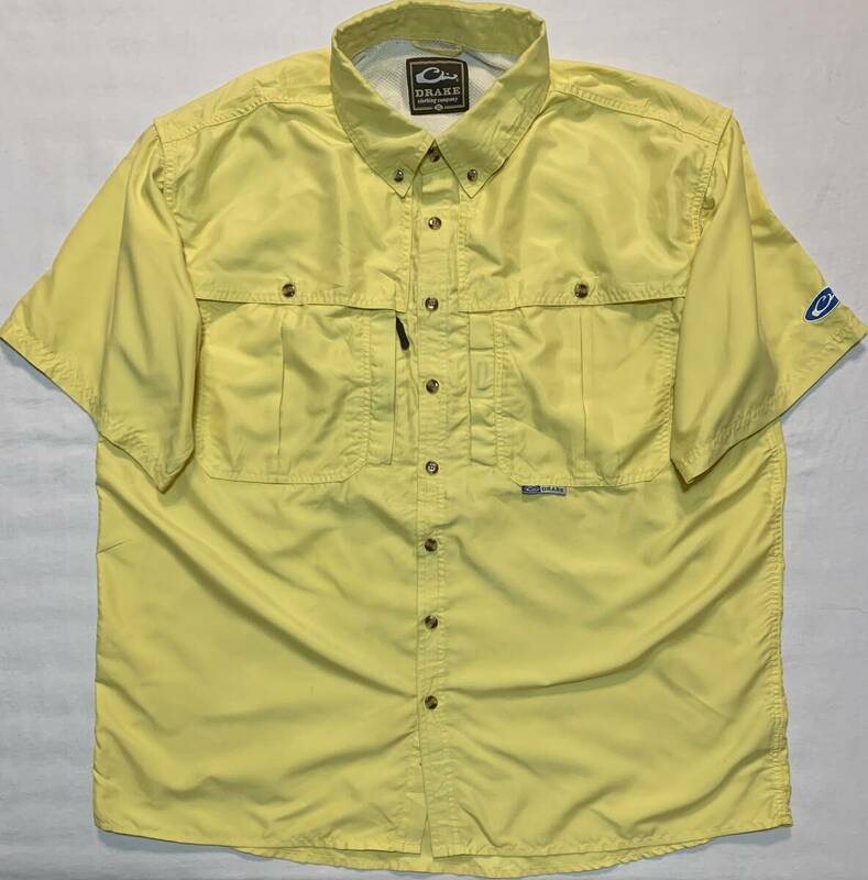 DRAKE 半袖 シャツ 2XL 黄 ビッグサイズ