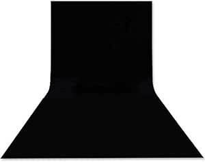 Hemmotop 暗幕 黒布 背景 3m x 3.6m 撮影布 黒 無反射 と反射面があり 撮影 背景 大判 ポリエステル 袋縫い